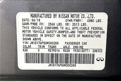 2016 INFINITI Q50 3.0t Premium