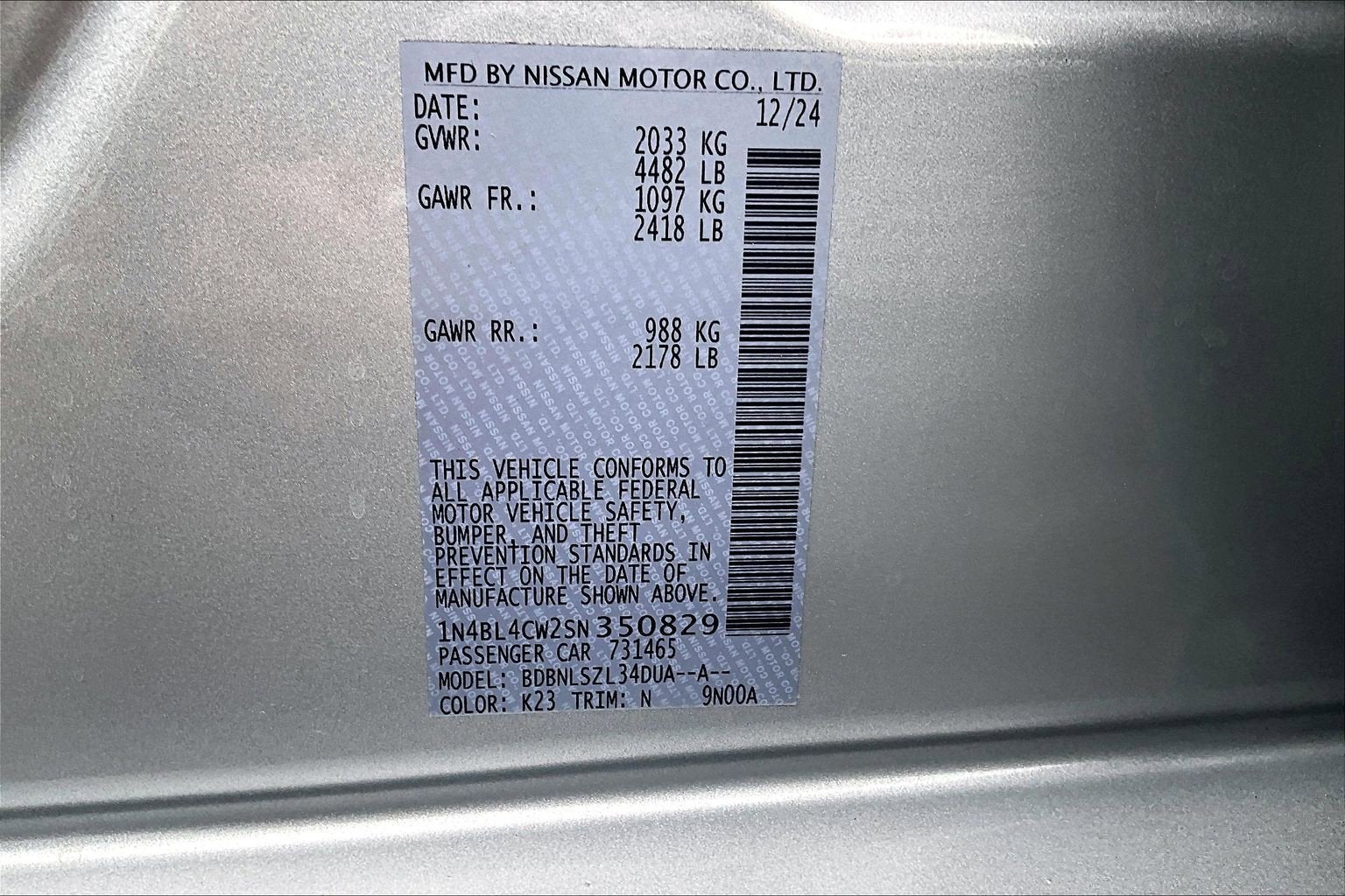 2025 Nissan Altima SR