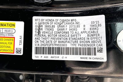 2023 Honda Civic Sedan Sport