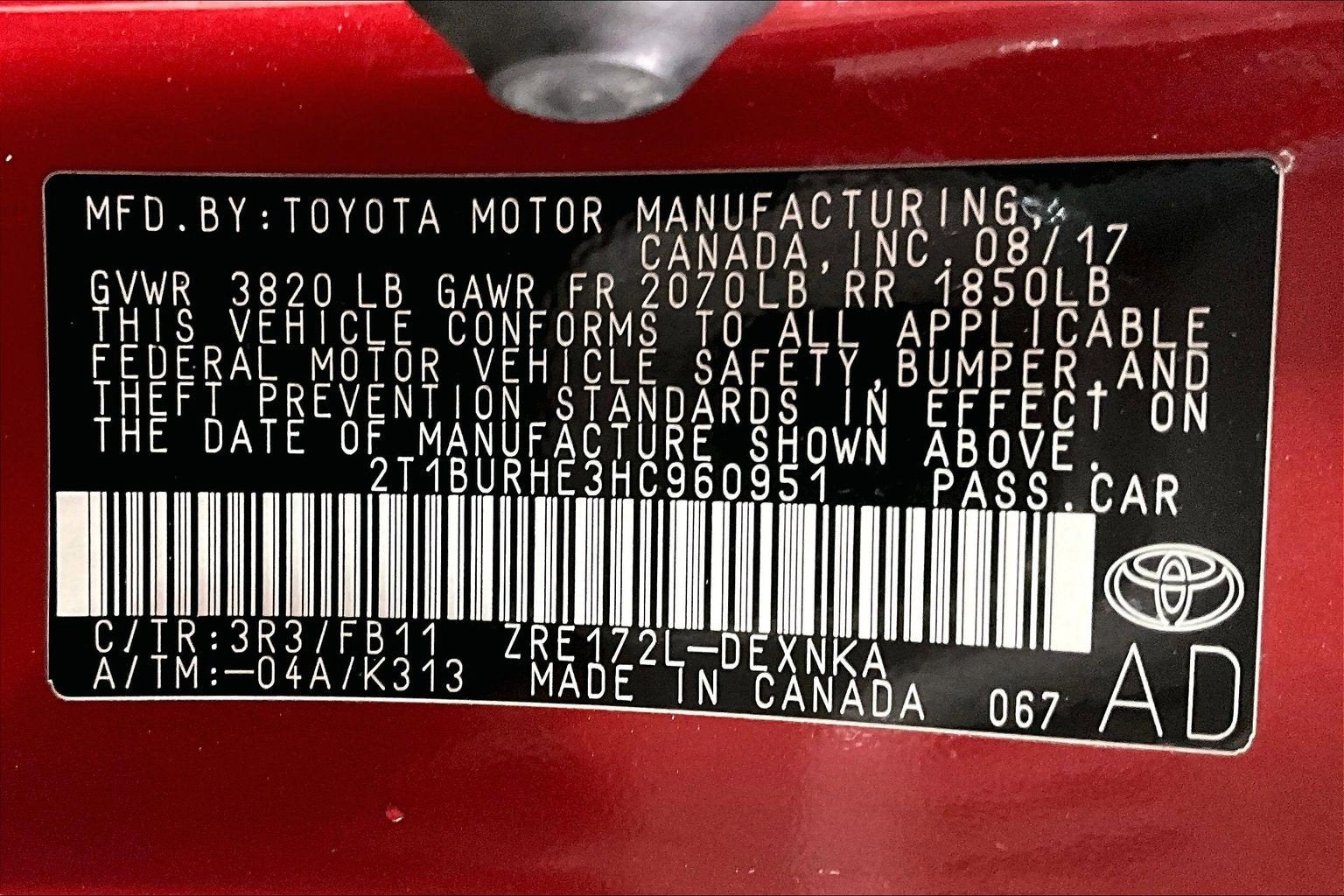 2017 Toyota Corolla LE