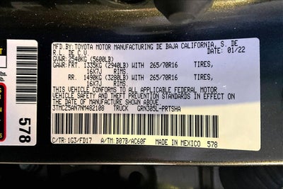 2022 Toyota Tacoma 4WD TRD Off Road