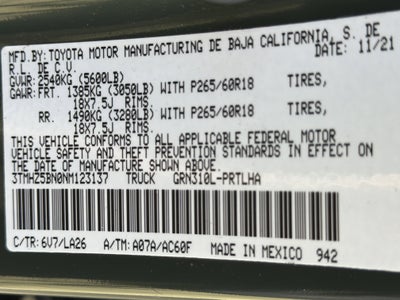 2022 Toyota Tacoma 4WD Limited