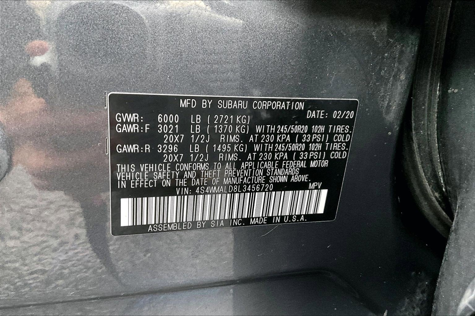 2020 Subaru Ascent Limited