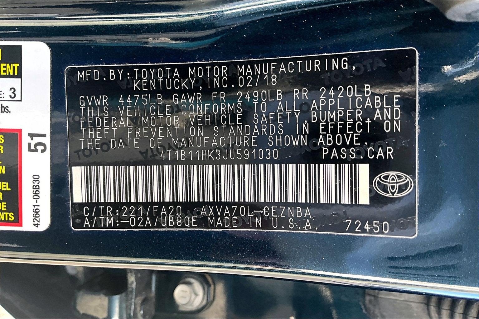 2018 Toyota Camry LE