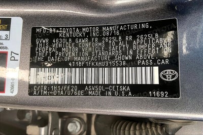 2017 Toyota Camry SE