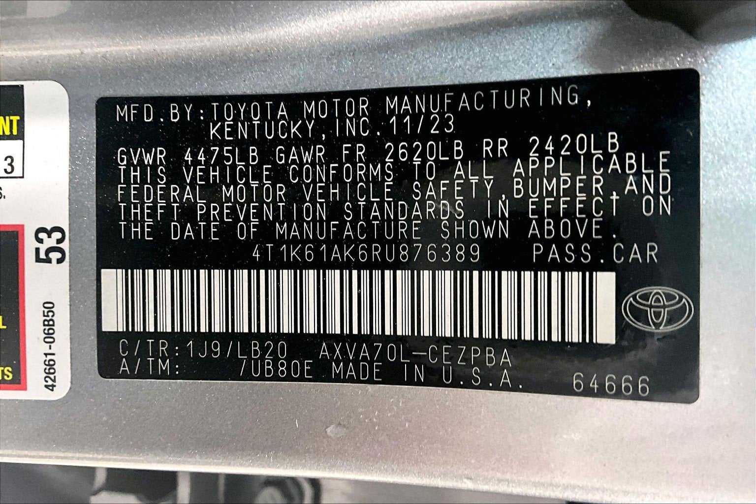 2024 Toyota Camry XSE