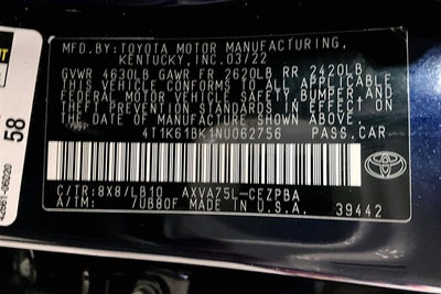 2022 Toyota Camry XSE