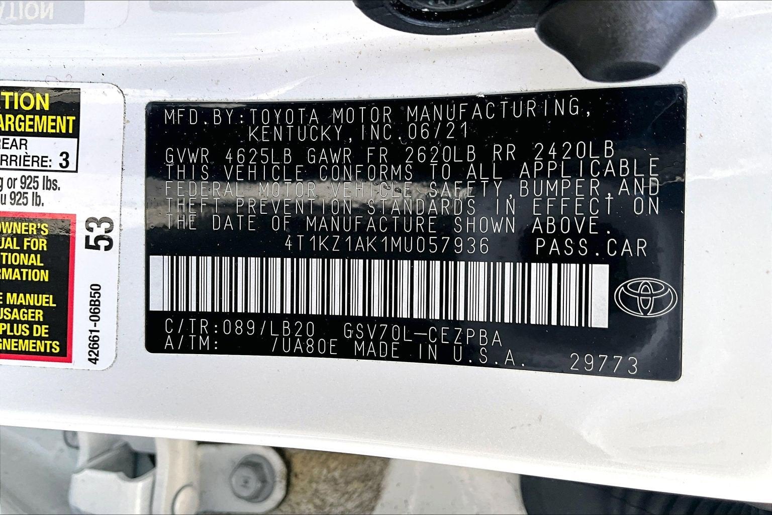 2021 Toyota Camry XSE V6