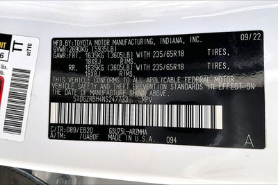 2022 Toyota Highlander XLE