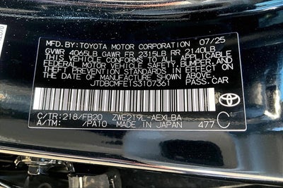 2025 Toyota Corolla Hybrid LE