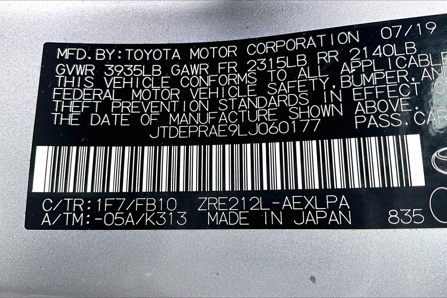 2020 Toyota Corolla LE