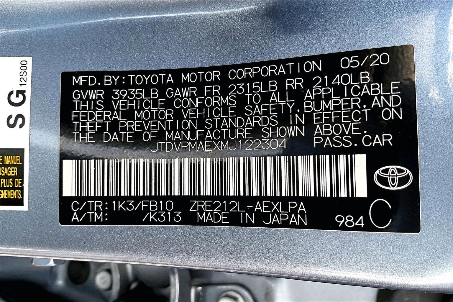 2021 Toyota Corolla LE