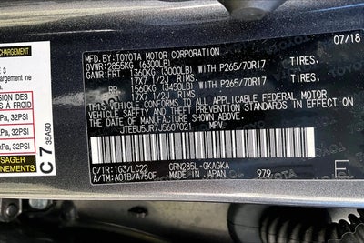 2018 Toyota 4Runner TRD Off Road Premium