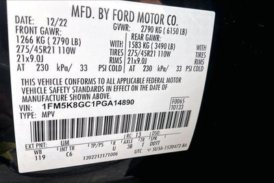 2023 Ford Explorer ST PANO ROOF