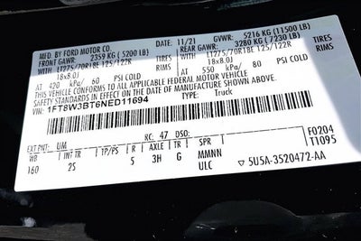 2022 Ford Super Duty F-350 SRW XLT
