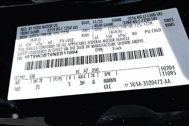 2022 Ford Super Duty F-350 SRW XLT