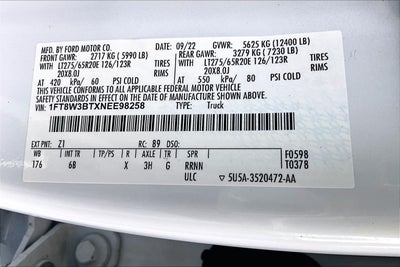 2022 Ford Super Duty F-350 SRW LARIAT