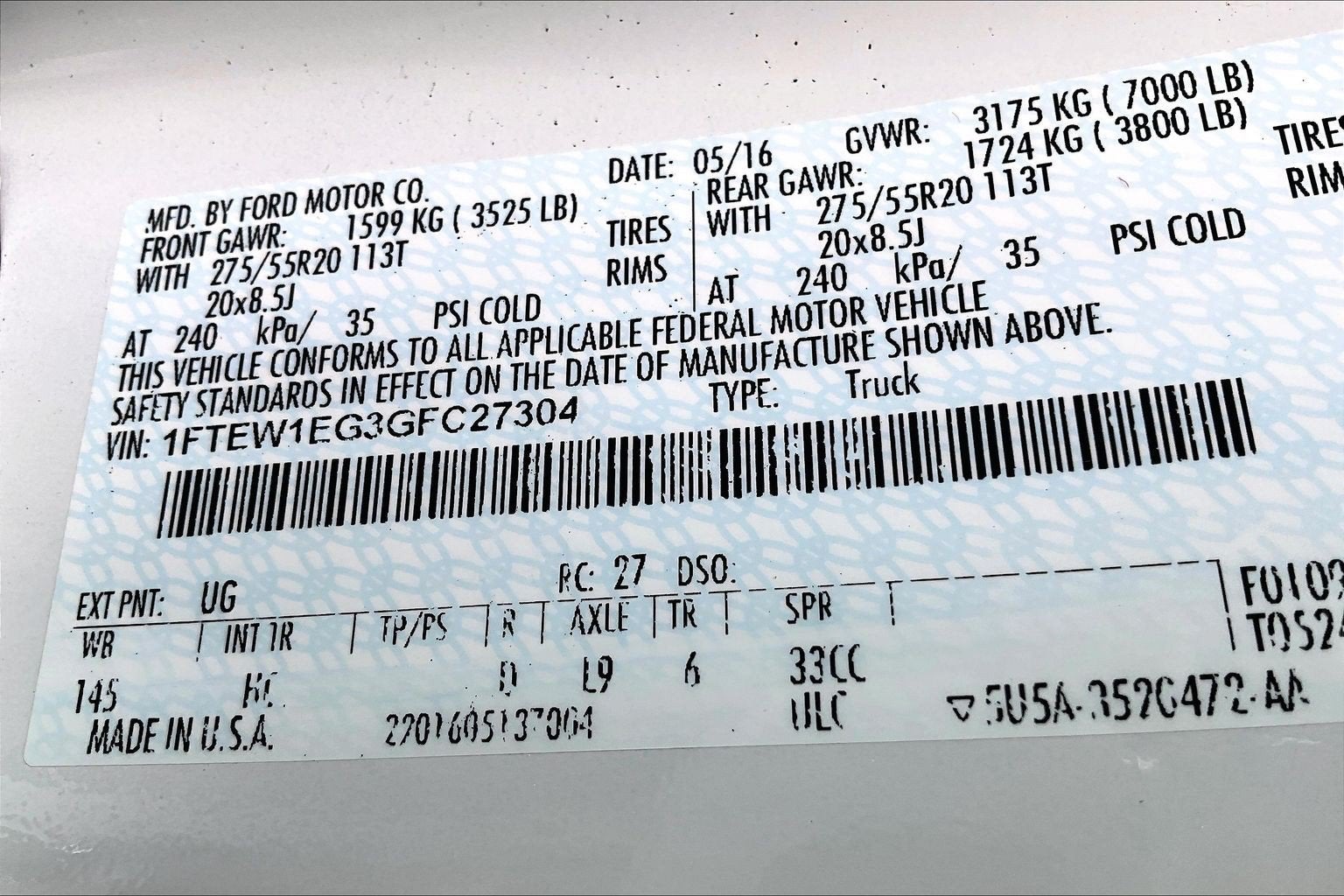 2016 Ford F-150 XLT