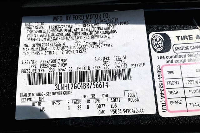 2011 Lincoln MKZ Base