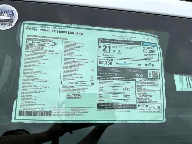 2026 Jeep Wrangler WRANGLER 4-DOOR SAHARA