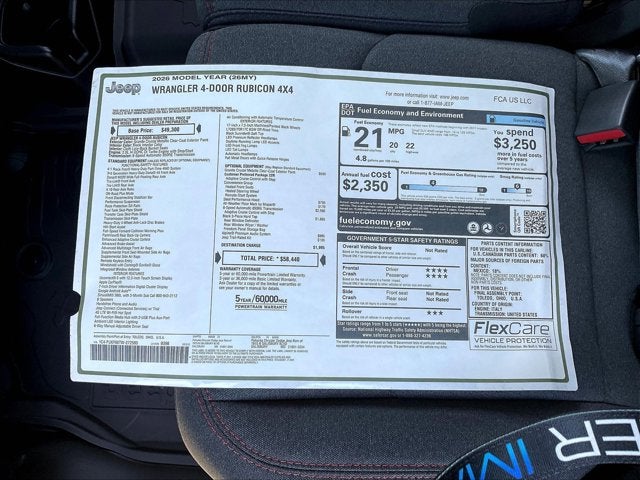 2026 Jeep Wrangler WRANGLER 4-DOOR RUBICON