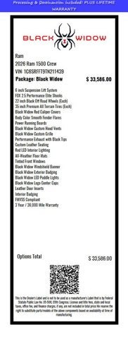 2026 RAM Ram 1500 RAM 1500 BIG HORN CREW CAB 4X4 5'7' BOX