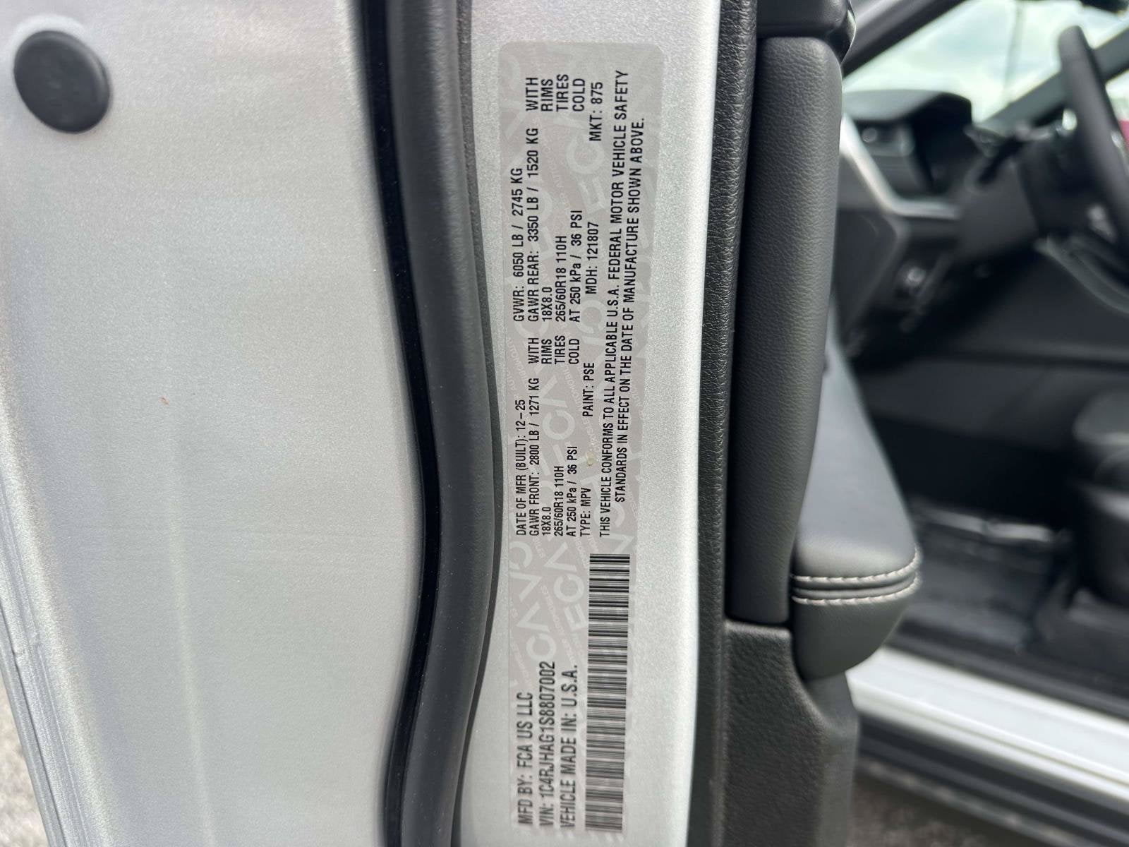 2025 Jeep Grand Cherokee GRAND CHEROKEE ALTITUDE X 4X4