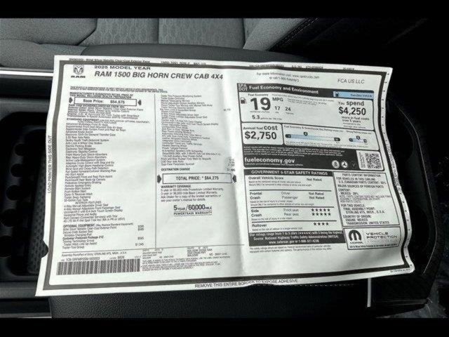 2025 RAM Ram 1500 RAM 1500 BIG HORN CREW CAB 4X4 6'4' BOX