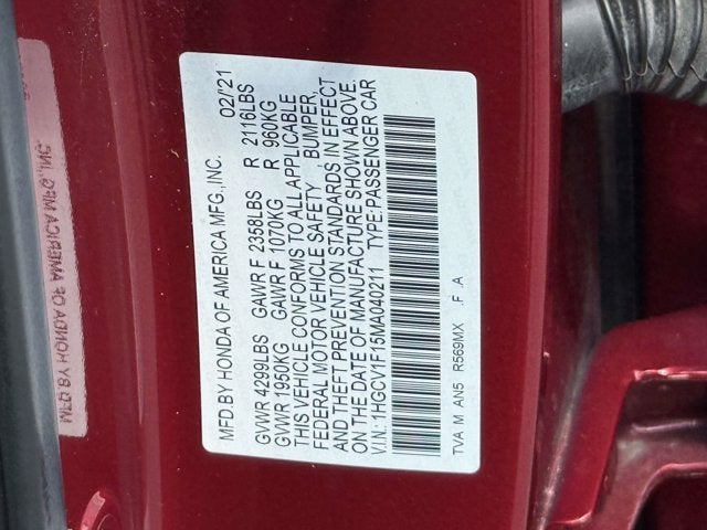 2021 Honda Accord Sedan LX