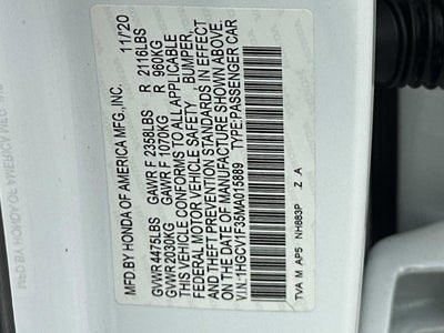 2021 Honda Accord Sedan Sport