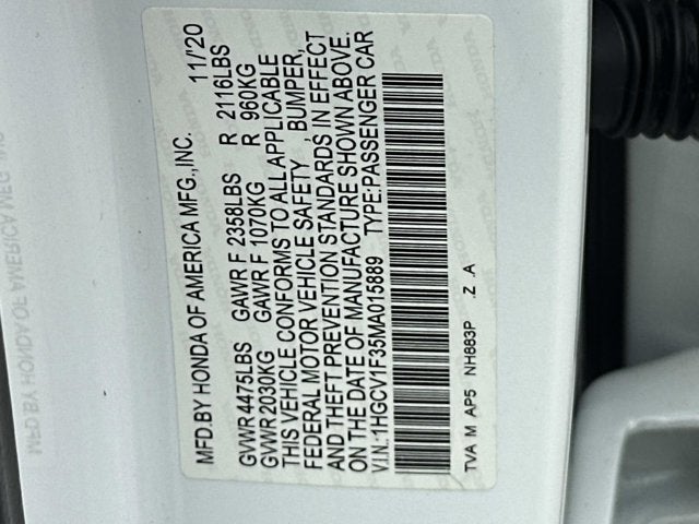 2021 Honda Accord Sedan Sport