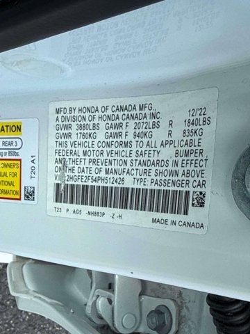 2023 Honda Civic Sedan Sport