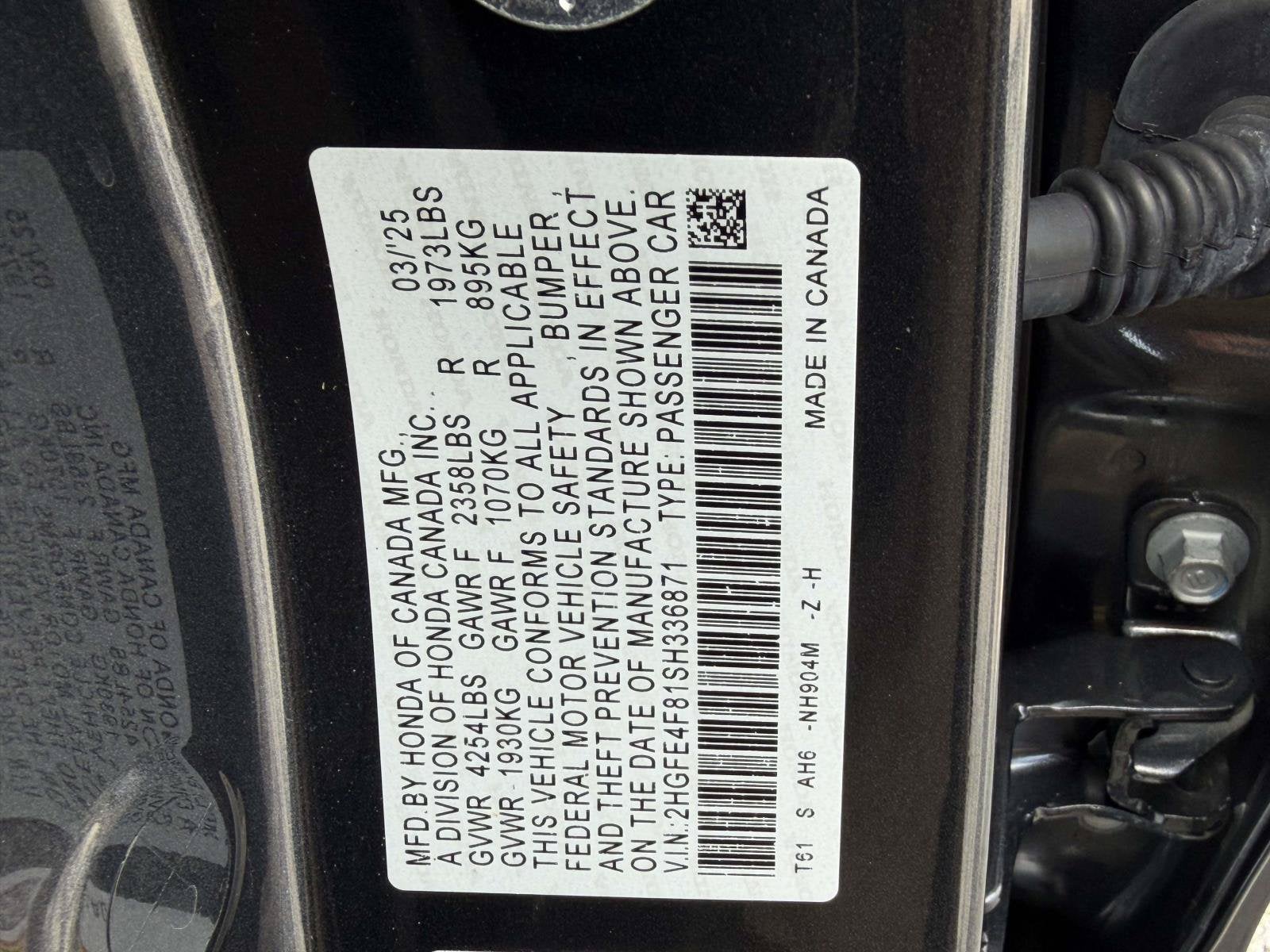 2025 Honda Civic Sedan Hybrid Sport