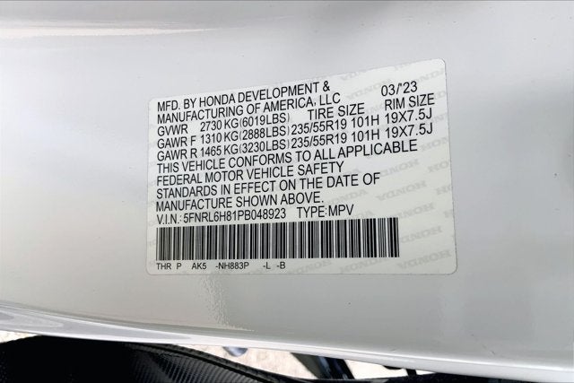 2023 Honda Odyssey Touring