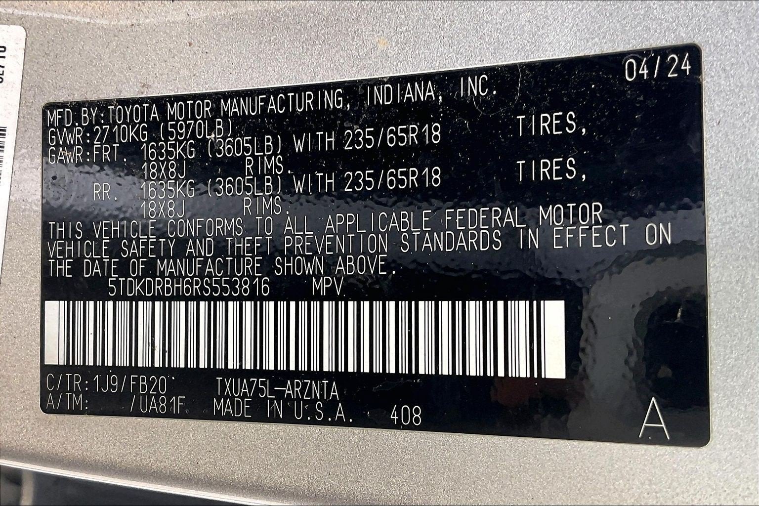 2024 Toyota Highlander LE