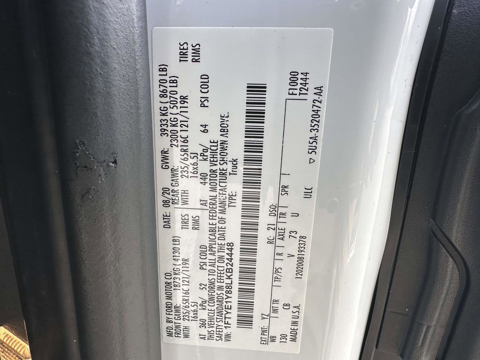 2020 Ford Transit Cargo Van Base