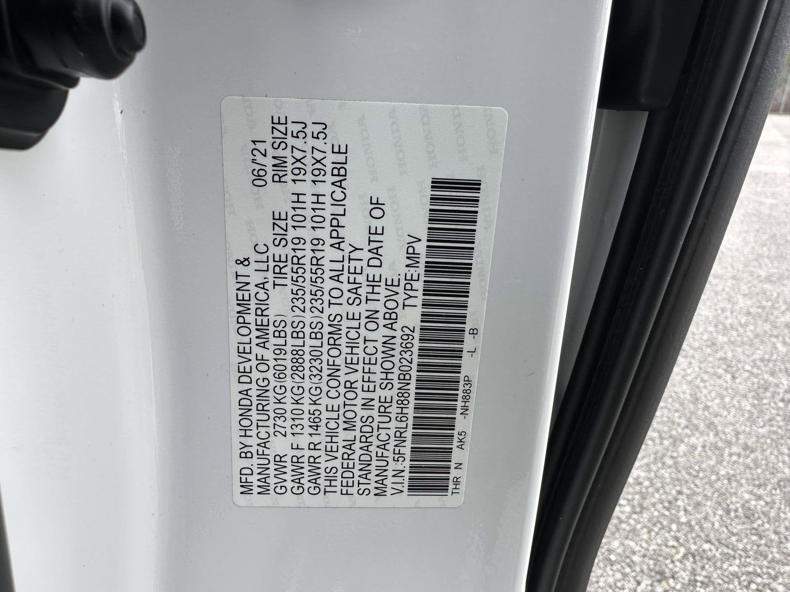 2022 Honda Odyssey Touring