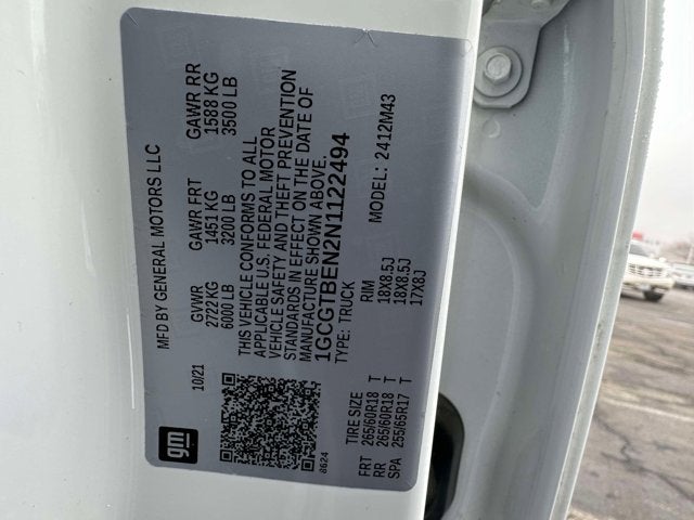 2022 Chevrolet Colorado 4WD Work Truck