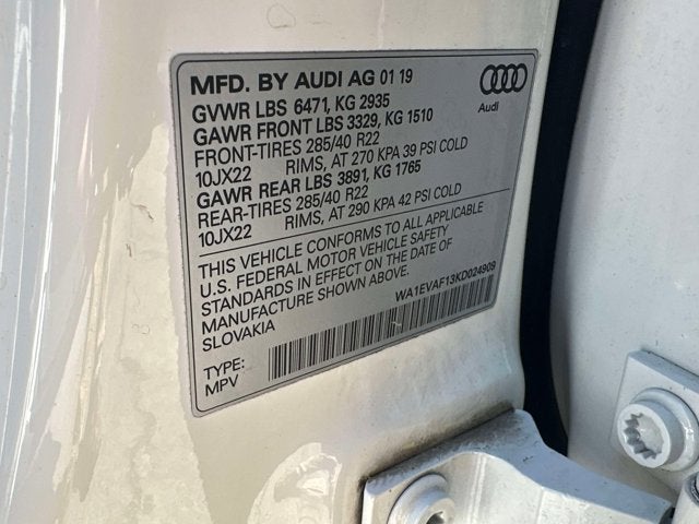 2019 Audi Q8 Premium Plus