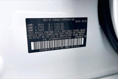 2025 Subaru Legacy Base