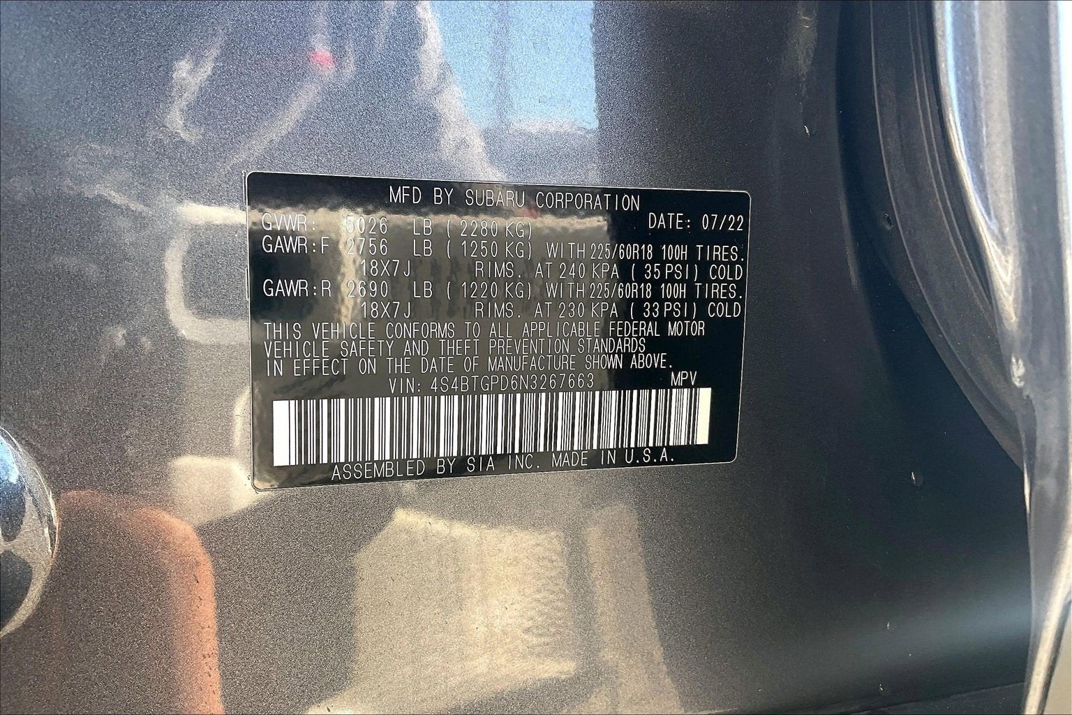 2022 Subaru Outback Touring XT