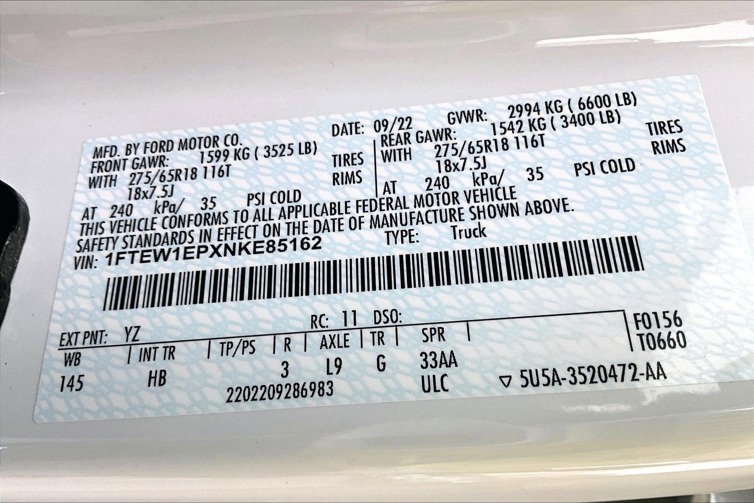 2022 Ford F-150 LARIAT