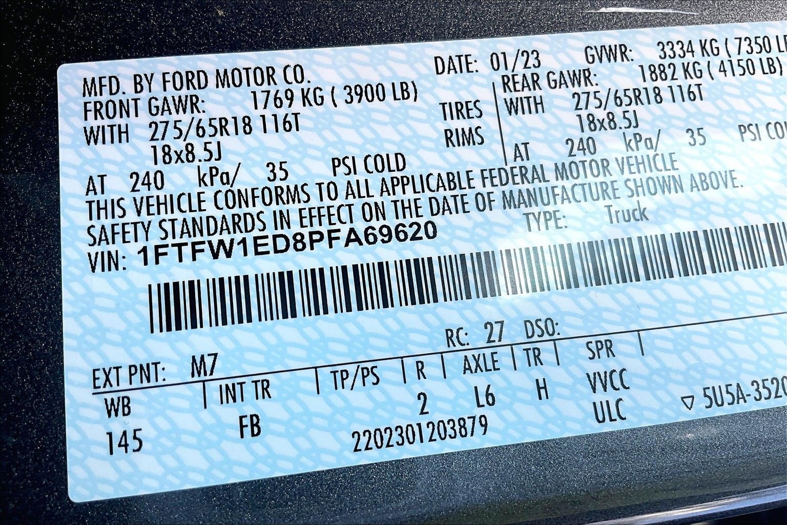 2023 Ford F-150 XLT FX4 SPORT