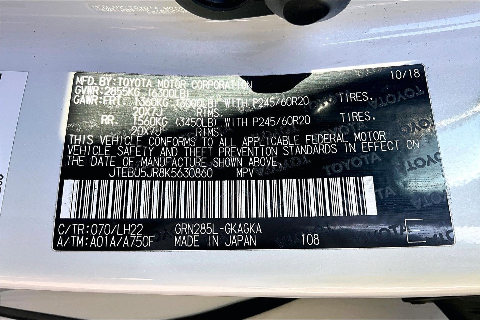 2019 Toyota 4Runner Limited Nightshade