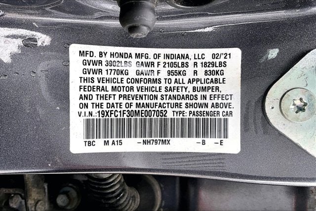 2021 Honda Civic Sedan EX