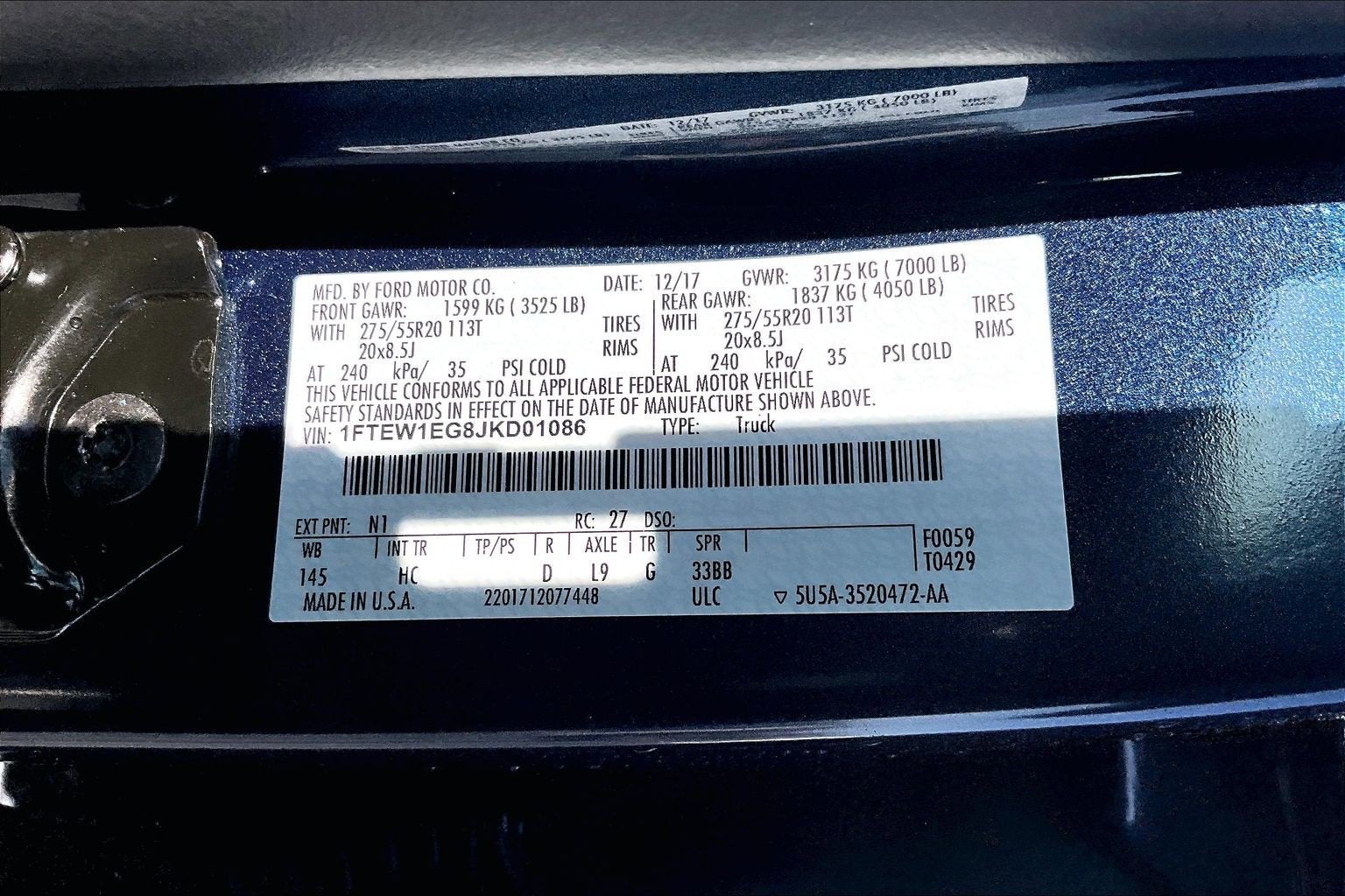 2018 Ford F-150 LARIAT