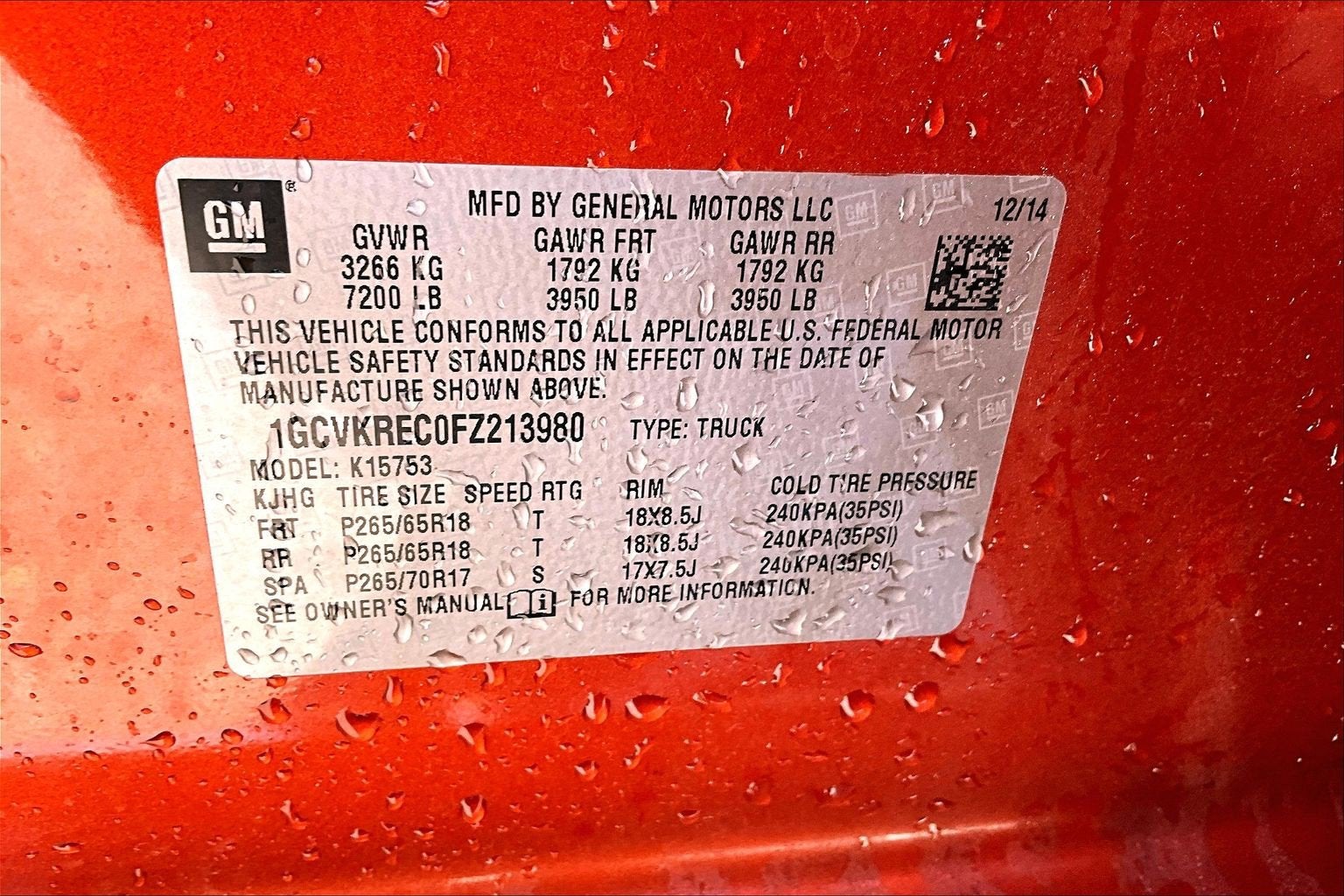 2015 Chevrolet Silverado 1500 LT