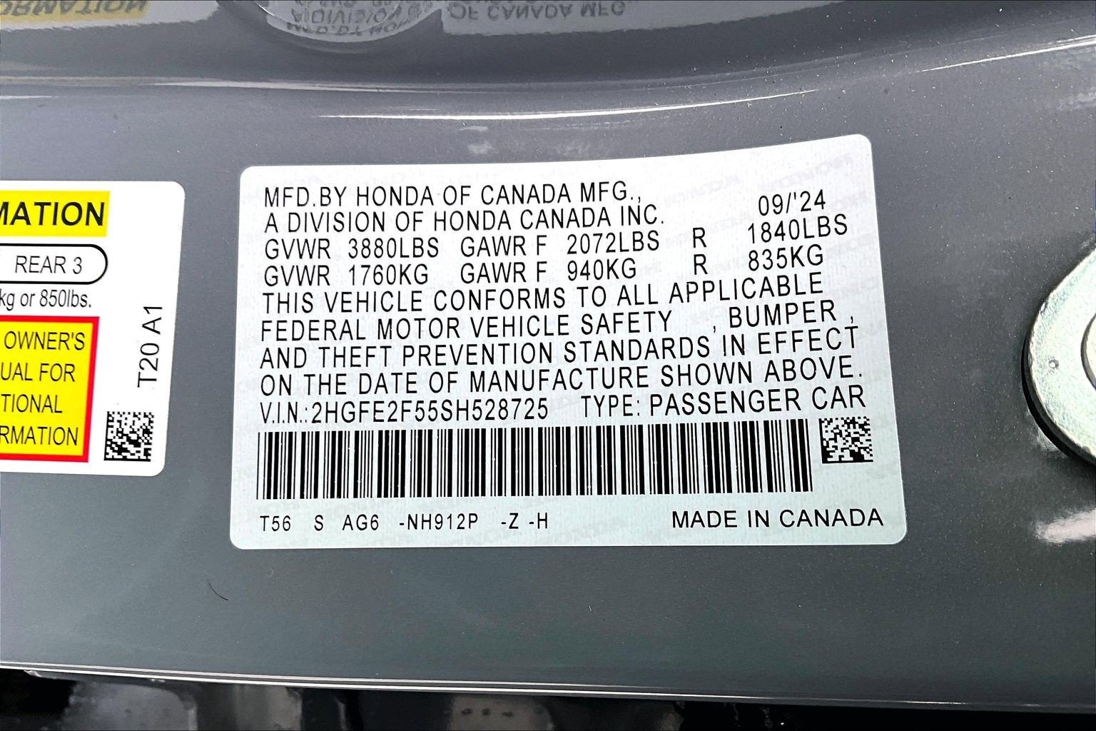 2025 Honda Civic Sedan Sport