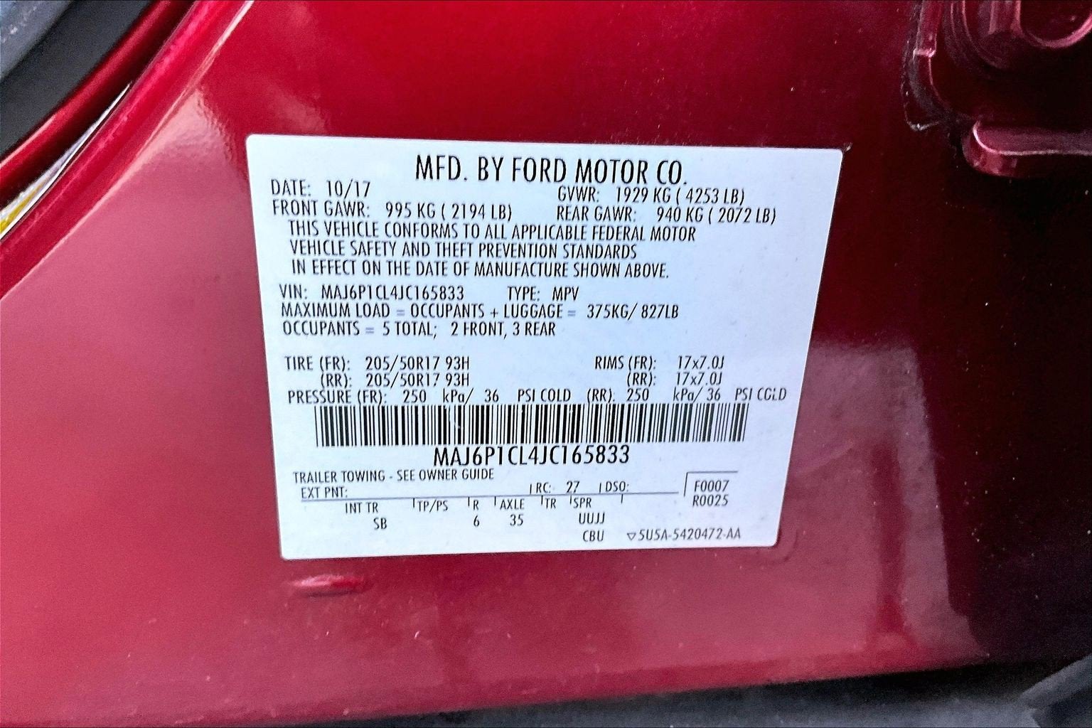 2018 Ford EcoSport SES