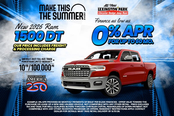 2026 RAM: Finance as low as 0% APR for 60 months